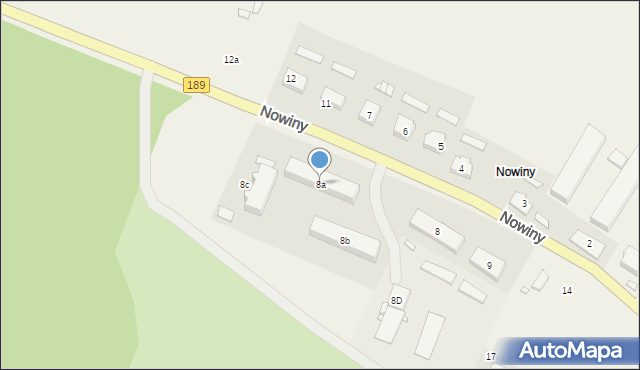 Nowiny, Nowiny, 8a, mapa Nowiny