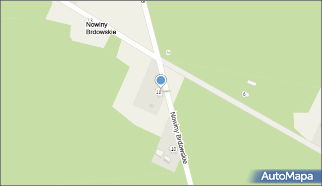 Nowiny Brdowskie, Nowiny Brdowskie, 12, mapa Nowiny Brdowskie