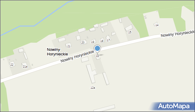 Nowiny Horynieckie, Nowiny Horynieckie, 12, mapa Nowiny Horynieckie