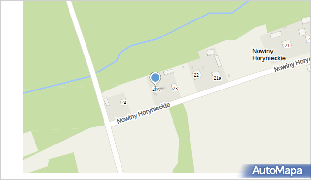 Nowiny Horynieckie, Nowiny Horynieckie, 23A, mapa Nowiny Horynieckie