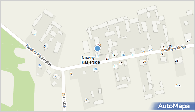 Nowiny Kasjerskie, Nowiny Kasjerskie, 11, mapa Nowiny Kasjerskie