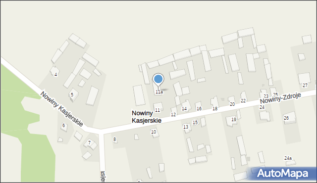 Nowiny Kasjerskie, Nowiny Kasjerskie, 11a, mapa Nowiny Kasjerskie