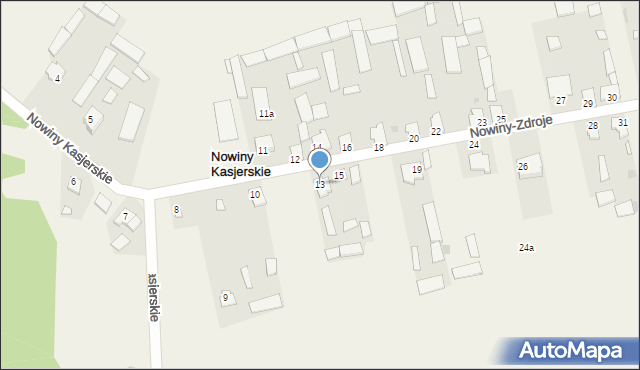 Nowiny Kasjerskie, Nowiny Kasjerskie, 13, mapa Nowiny Kasjerskie