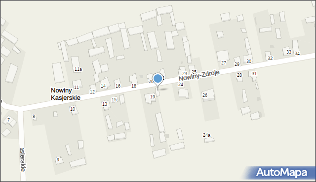 Nowiny Kasjerskie, Nowiny Kasjerskie, 21, mapa Nowiny Kasjerskie