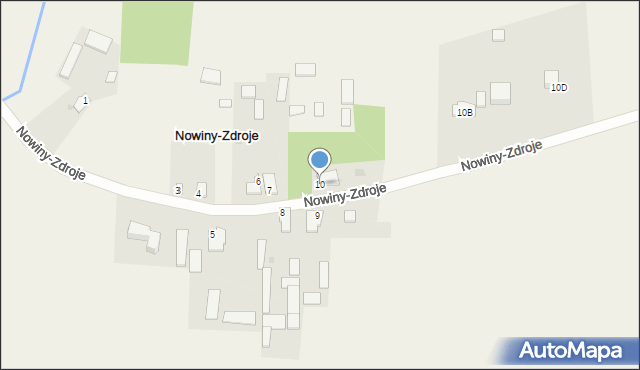 Nowiny-Zdroje, Nowiny-Zdroje, 10, mapa Nowiny-Zdroje