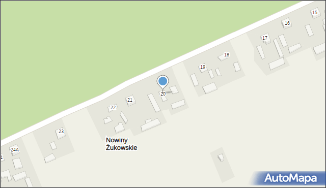 Nowiny Żukowskie, Nowiny Żukowskie, 20, mapa Nowiny Żukowskie