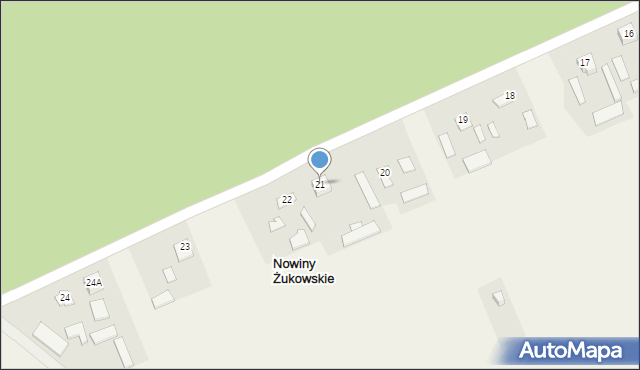 Nowiny Żukowskie, Nowiny Żukowskie, 21, mapa Nowiny Żukowskie