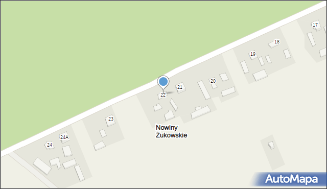 Nowiny Żukowskie, Nowiny Żukowskie, 22, mapa Nowiny Żukowskie