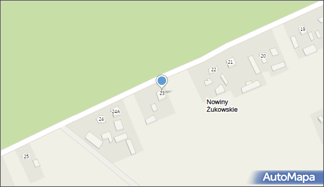 Nowiny Żukowskie, Nowiny Żukowskie, 23, mapa Nowiny Żukowskie