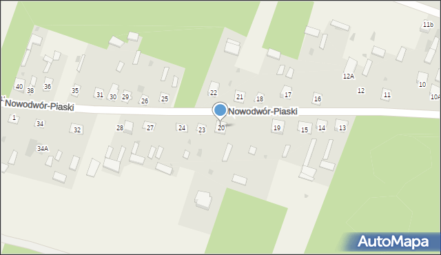 Nowodwór-Piaski, Nowodwór-Piaski, 20, mapa Nowodwór-Piaski