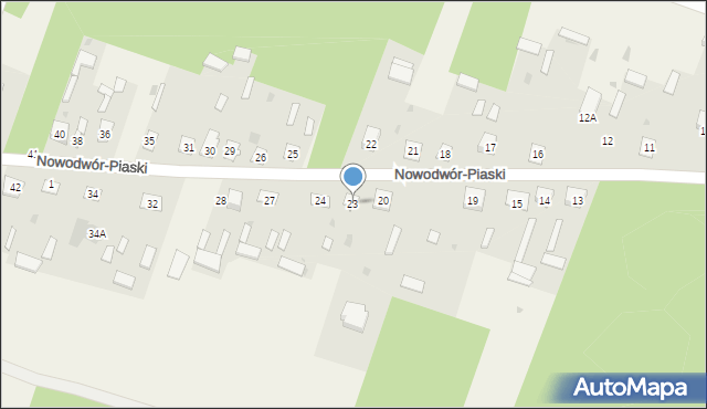 Nowodwór-Piaski, Nowodwór-Piaski, 23, mapa Nowodwór-Piaski