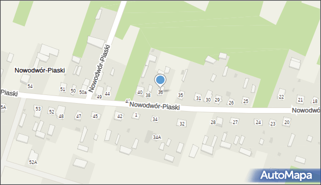 Nowodwór-Piaski, Nowodwór-Piaski, 36, mapa Nowodwór-Piaski