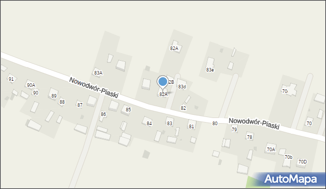 Nowodwór-Piaski, Nowodwór-Piaski, 82A, mapa Nowodwór-Piaski