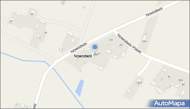 Nowodwór-Piaski, Nowodwór-Piaski, 95A, mapa Nowodwór-Piaski