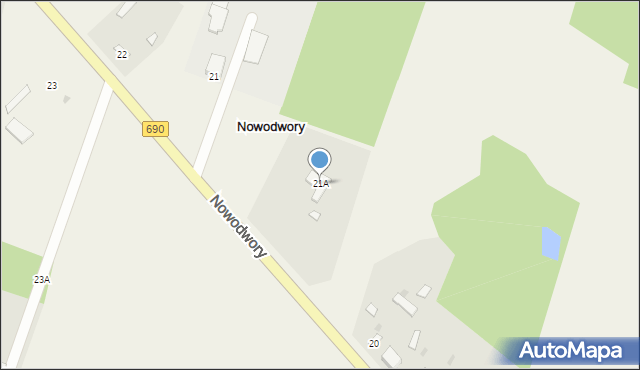 Nowodwory, Nowodwory, 21A, mapa Nowodwory