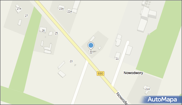 Nowodwory, Nowodwory, 22, mapa Nowodwory