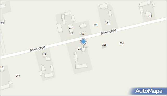 Nowogród, Nowogród, 22A, mapa Nowogród