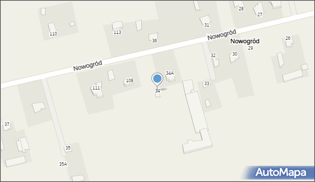 Nowogród, Nowogród, 34, mapa Nowogród