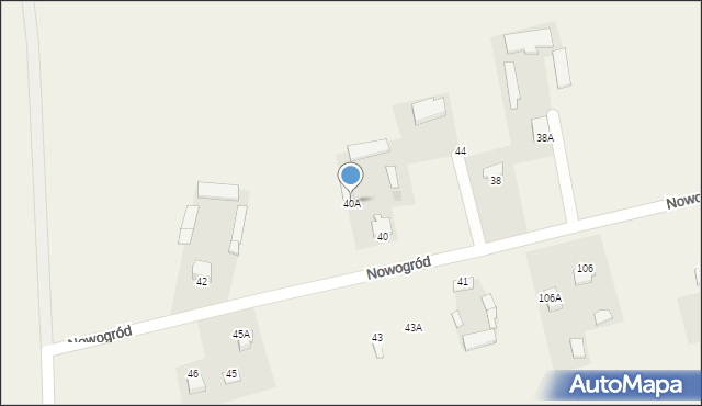 Nowogród, Nowogród, 40A, mapa Nowogród