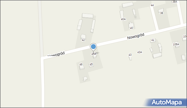 Nowogród, Nowogród, 45A, mapa Nowogród