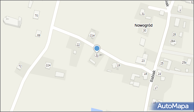 Nowogród, Nowogród, 21, mapa Nowogród