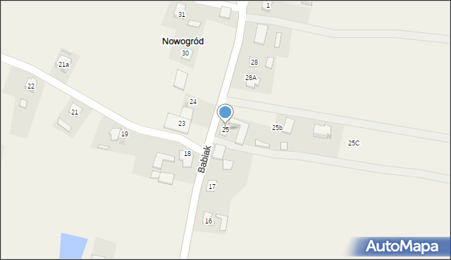 Nowogród, Nowogród, 25, mapa Nowogród