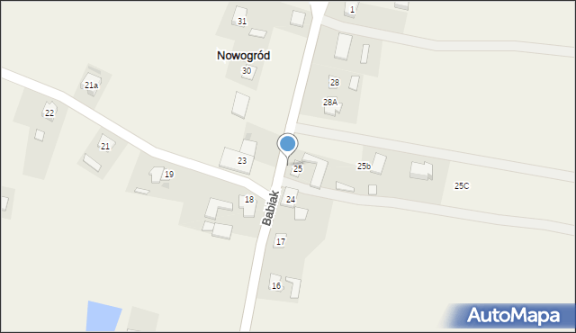 Nowogród, Nowogród, 25a, mapa Nowogród