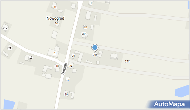 Nowogród, Nowogród, 25b, mapa Nowogród