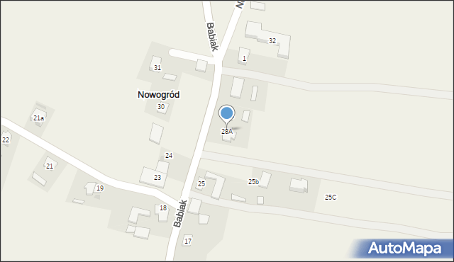 Nowogród, Nowogród, 28A, mapa Nowogród