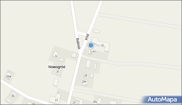 Nowogród, Nowogród, 32a, mapa Nowogród