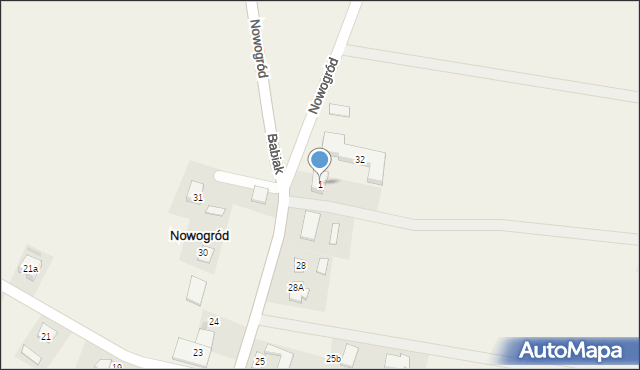 Nowogród, Nowogród, 32a, mapa Nowogród