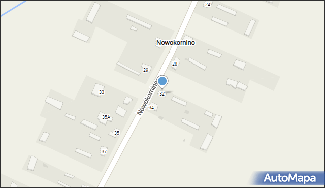 Nowokornino, Nowokornino, 32, mapa Nowokornino