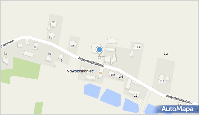 Nowołoskoniec, Nowołoskoniec, 11, mapa Nowołoskoniec