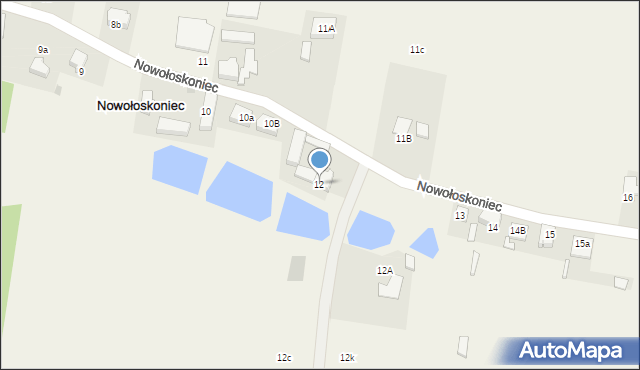 Nowołoskoniec, Nowołoskoniec, 12, mapa Nowołoskoniec