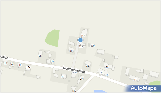 Nowołoskoniec, Nowołoskoniec, 22a, mapa Nowołoskoniec