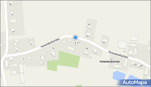 Nowołoskoniec, Nowołoskoniec, 8, mapa Nowołoskoniec