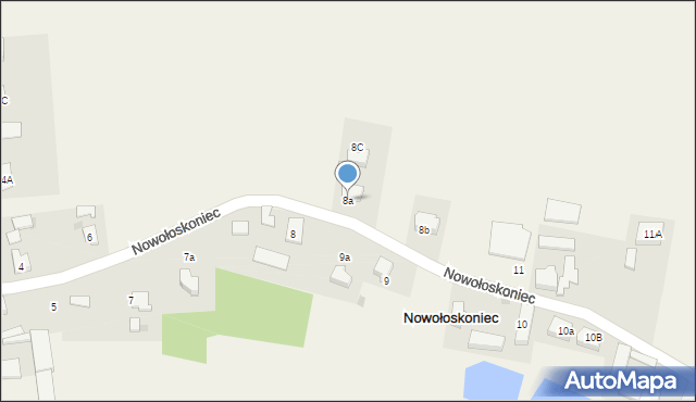 Nowołoskoniec, Nowołoskoniec, 8a, mapa Nowołoskoniec