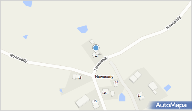 Nowosady, Nowosady, 12, mapa Nowosady