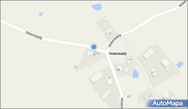 Nowosady, Nowosady, 13, mapa Nowosady