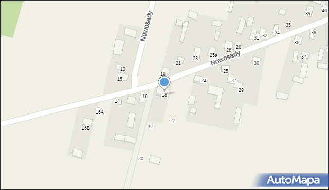 Nowosady, Nowosady, 18, mapa Nowosady