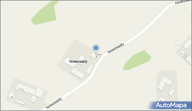 Nowosady, Nowosady, 4, mapa Nowosady