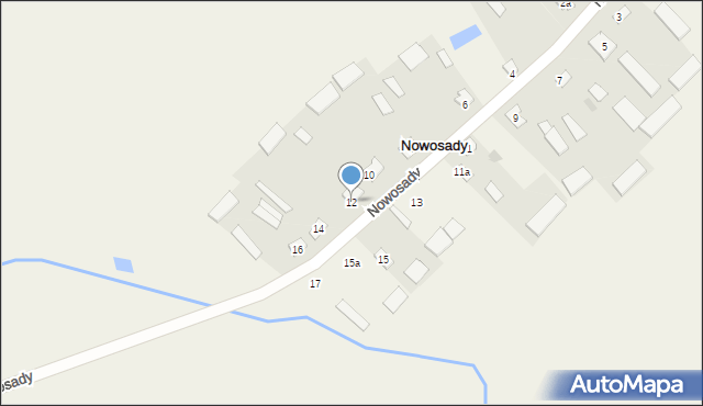 Nowosady, Nowosady, 12, mapa Nowosady