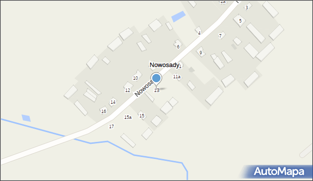 Nowosady, Nowosady, 13, mapa Nowosady