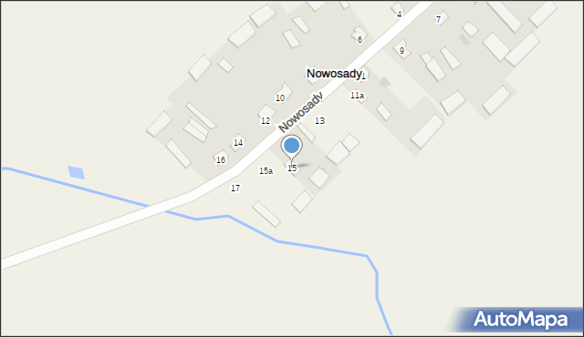 Nowosady, Nowosady, 15, mapa Nowosady