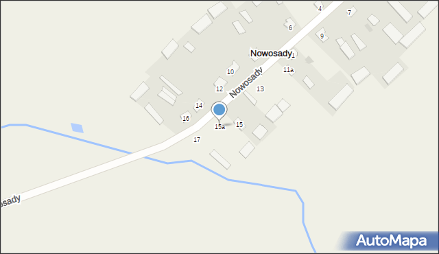 Nowosady, Nowosady, 15a, mapa Nowosady