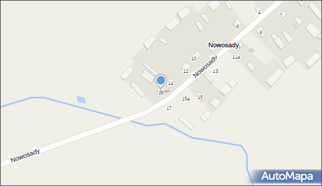 Nowosady, Nowosady, 16, mapa Nowosady