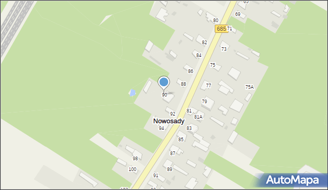 Nowosady, Nowosady, 90, mapa Nowosady