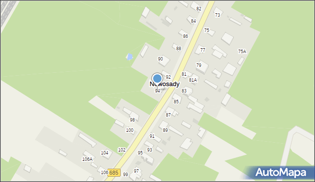 Nowosady, Nowosady, 94, mapa Nowosady