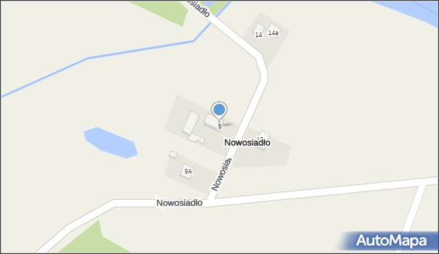 Nowosiadło, Nowosiadło, 9, mapa Nowosiadło