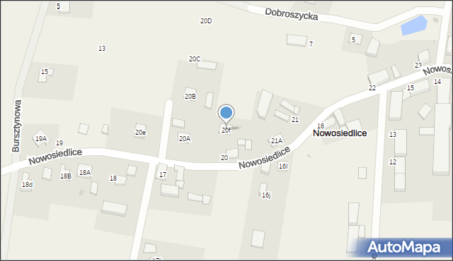 Nowosiedlice, Nowosiedlice, 20f, mapa Nowosiedlice